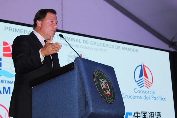 Juan Carlos Varela, presidente de la República, "esta obra culminará después del término de mi mandato. Quiero entregar un país muy diferente al que recibí".
